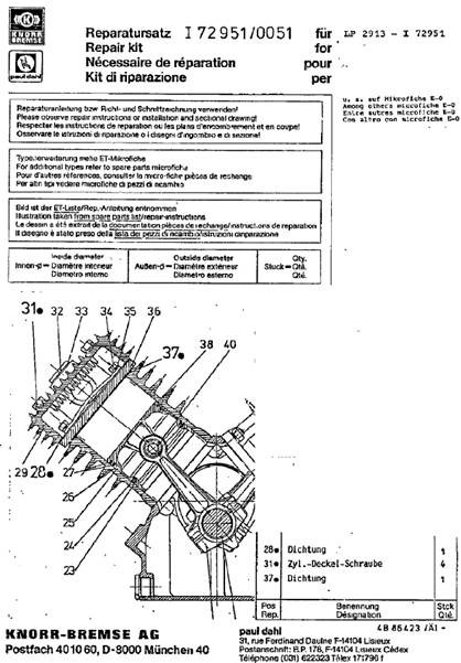 Reparatieset Koppakking Cilinderkop Kompressor LP1969