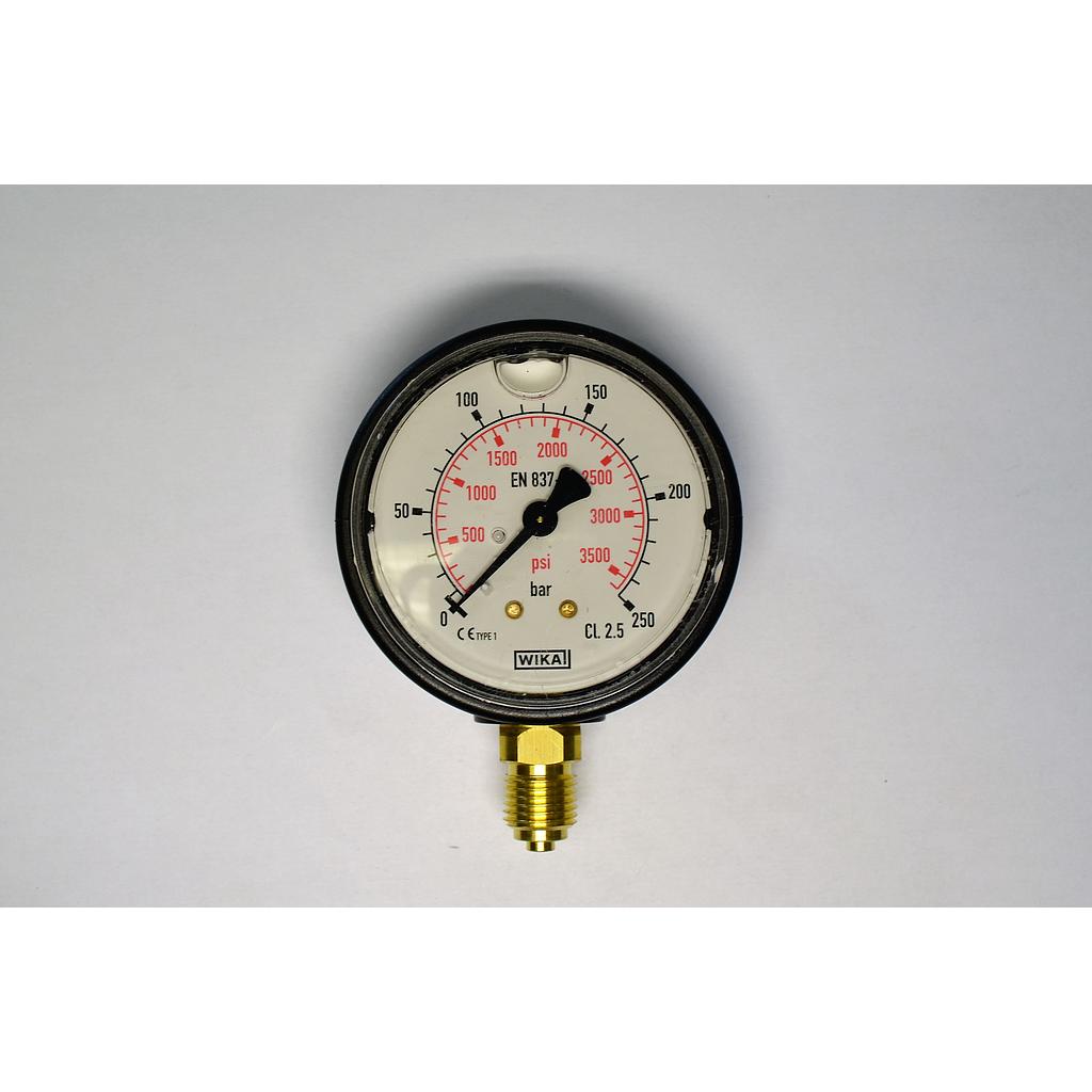 Manometer lineair 0-250 bar diam. 63