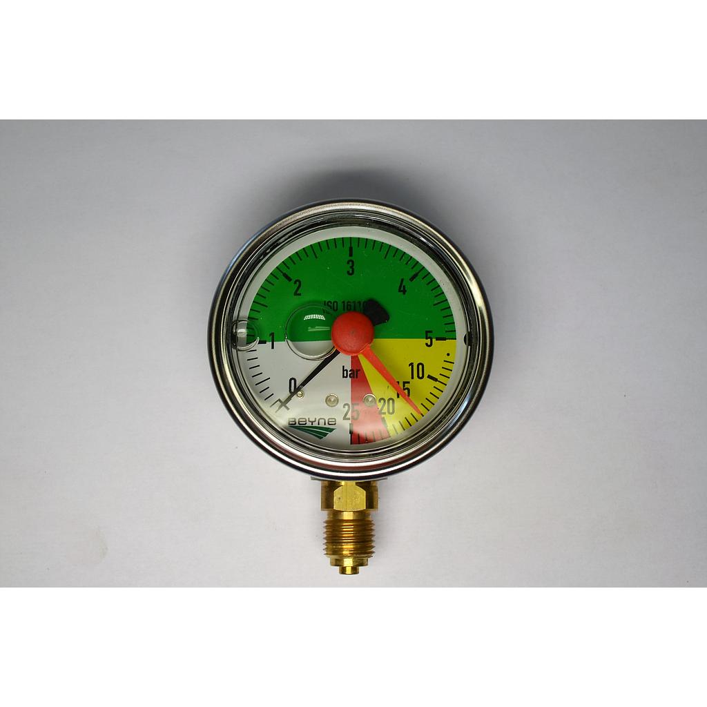 Manometer progressief 0-5-25 bar diam. 63