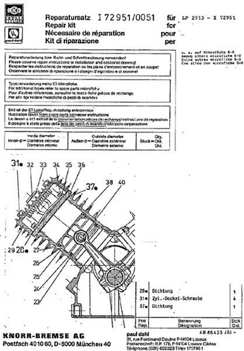 [KIT4 LP1969] Reparatieset Koppakking Cilinderkop Kompressor LP1969